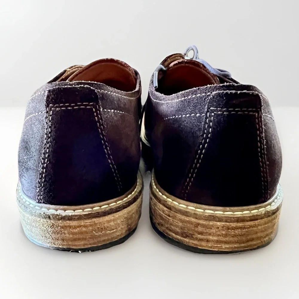 ECCO Kenton Plain Toe Oil Nubuck Leather Two-Tone Oxford Shoe Mens Sz 45/11-11.5